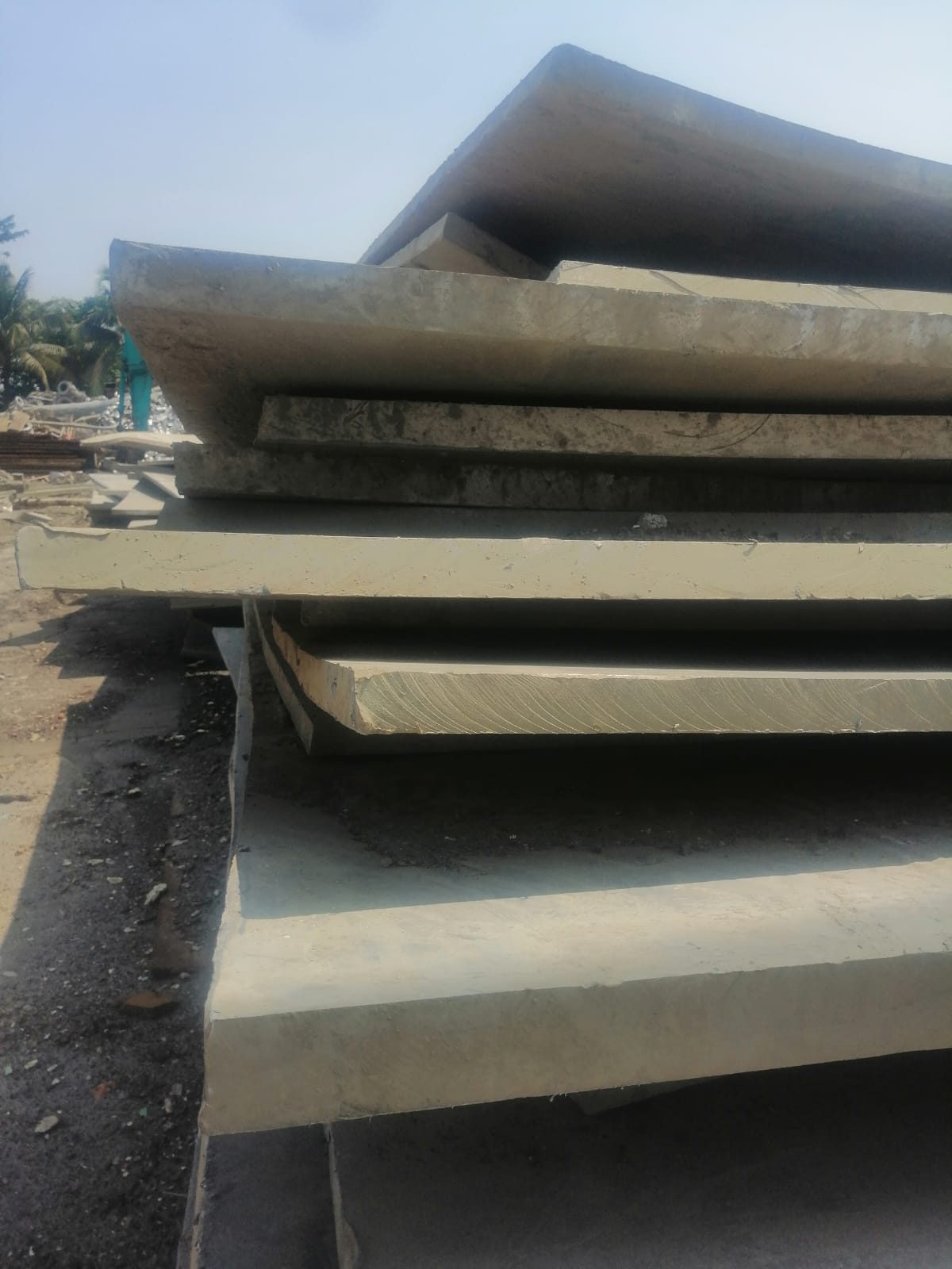 Stack of aluminum plates showing thickness and clean cut edges